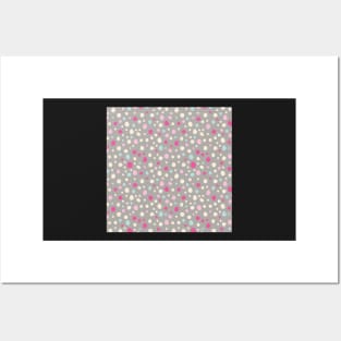 Grey and Pink Polka Dot Posters and Art